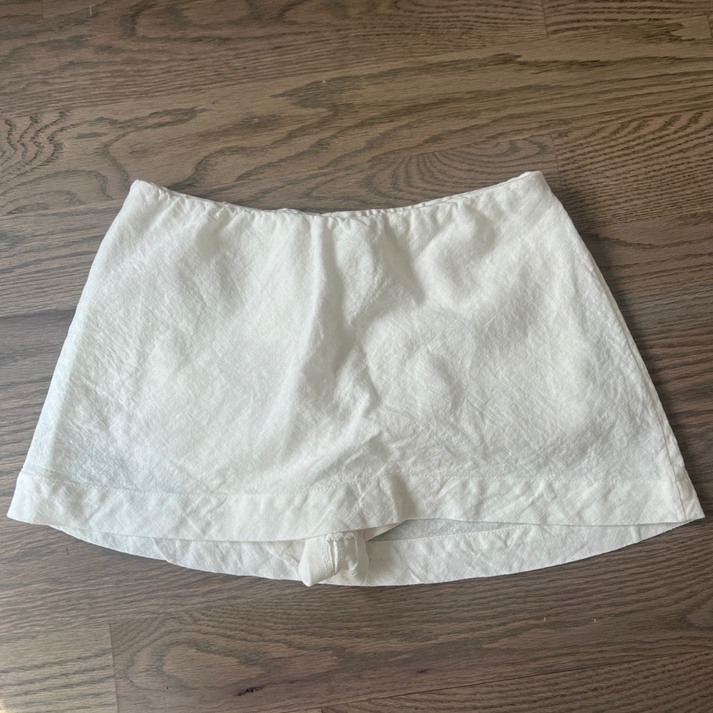 NWOT Free People White Linen Skort